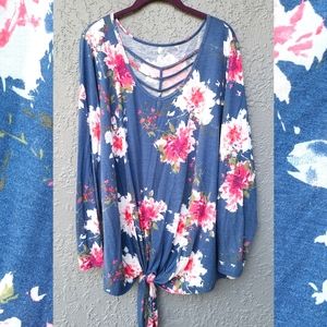 Boutique Plus Long Sleeve 3X Top